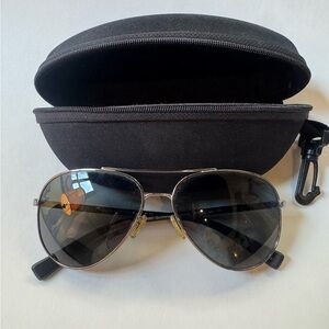 Coach Gunmetal Black Aviator Sunglasses